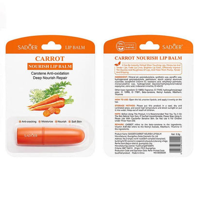 1 Piece Carrot Moisturizing Lip Balm, Lip Care Lipstick, Hydrating Lip Moisturizer, Lip Repair Treatment Products