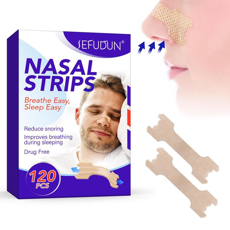 Comfort Nasal Strips for Snoring Relief, 120pcs/set Breathing Nose Sticker for Nose Congestion Relief, Beauty & Personal Nasal Care Product