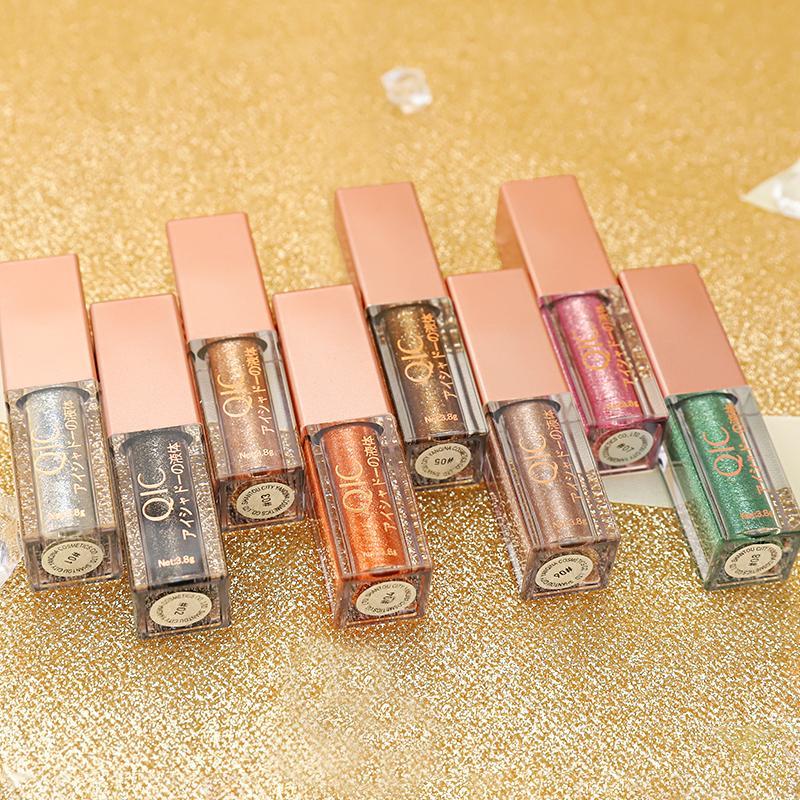 QIC Glitter Liquid Eyeshadow, Sparkling Shimmering Eye Makeup Stick for Crystal Eye Makeup, High Pigmented Metallic Eye Makeup Products for Women