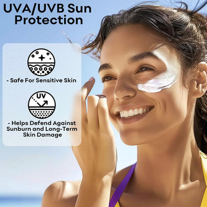 Mineral Sunscreen, SPF 50+ Sunscreen Lotion with Zinc Oxide, Water Resistant Face Sun Cream, Calms Sensitive Skin and Acne-Prone Skin, Broad Spectrum UVA/UVB Sun Protection, 1.7 FL OZ skin repair hydrate moisture moisturizing Facial Moisturize