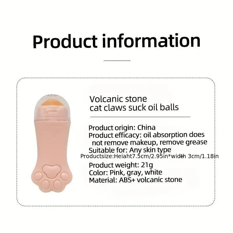 Cat Claw Facial Massager, Oil Absorbent Makeup Remover Ball, Cleaning & Makeup Remover Tool for Women & Girls