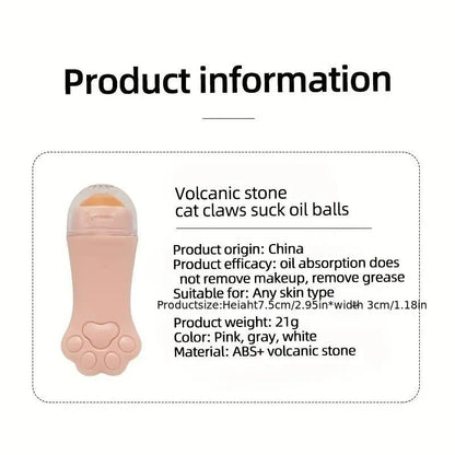 Cat Claw Facial Massager, Oil Absorbent Makeup Remover Ball, Cleaning & Makeup Remover Tool for Women & Girls