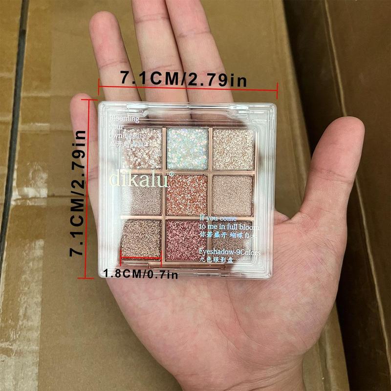 Shimmer Mirror Eyeshadow Palette, Glitter Eye Powder Palette, Summer Long Lasting Shiny Eye Makeup Palette, Glittering High Pigmented Cosmetic Palette, Music Festival Makeup Products