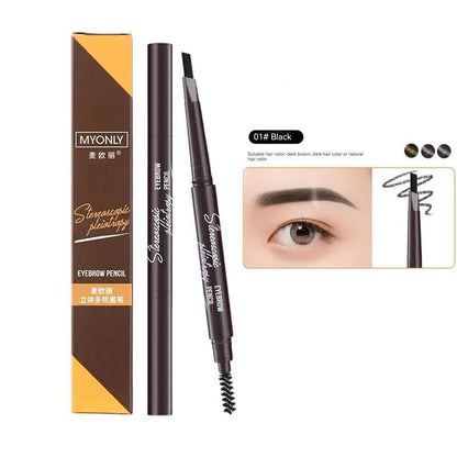 Eyebrow Pencil, 1 Count Long Lasting Eyebrow Pencil, Brow Styling Brush, Brow Shading & Filling Pencil, Eye Brow Makeup Brushes, Brow Brush Makeup Tool, Brow Styling Pen