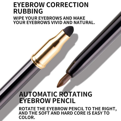 Double Head Eyebrow Pencil (1 Piece), Long Lasting Eyebrow Pen, Brow Styling Pen, Brow Shading & Filling Pencil, Brow Sponge Brush Makeup Tool, Eye Brow Makeup Products