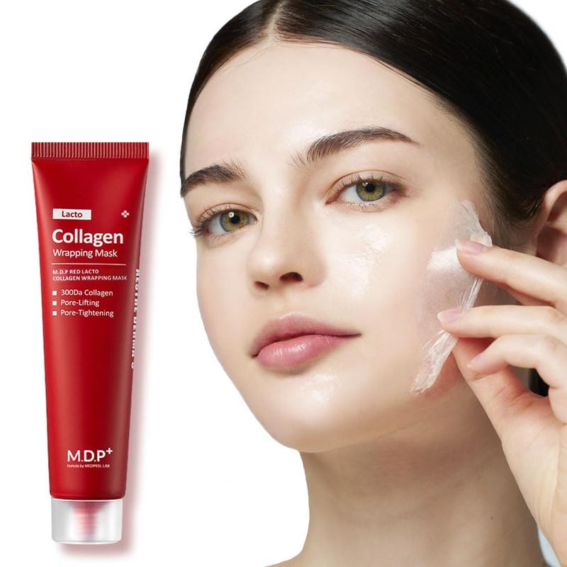 Medi Peel RED LACTO COLLAGEN WRAPPING MASK, Glowy Skin, Pore Lifting, Moisturizing, Skin Elasticity, collagen wrapping jelly facial mask, 2.36fl.oz, 70ml