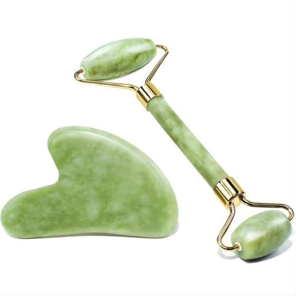 2pcs/set Heart Shaped Gua Sha Board & Roller, Facial Massager, Professional Skin Care Tools For Women