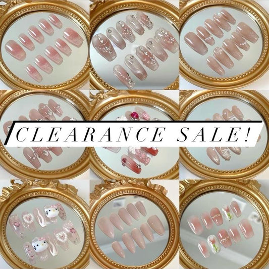 CLEARANCE ITEMS | The Nail Empire | 10pcs  Press On Nails | Long nails | Almond nails | Short nails | Stiletto nails | Ballerina nails | Square nails | Coffin nails | Acrylic nails | Cute | Glossy | High quality