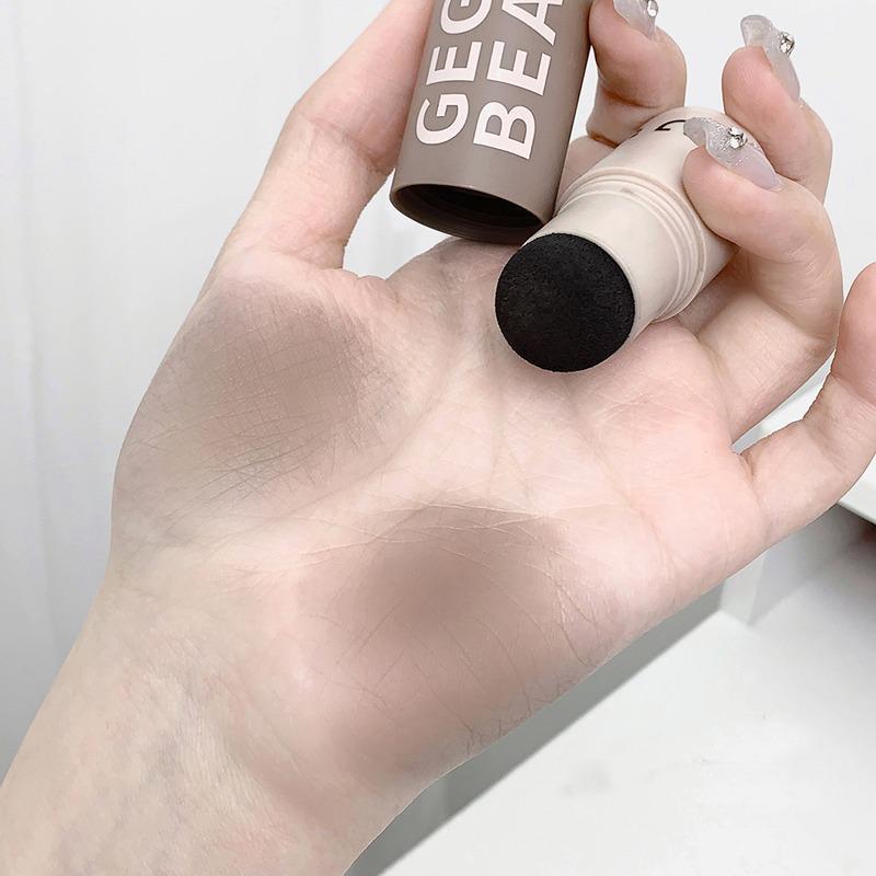 Gege Bear Hairline Contouring Shadow Powder Stick, 1 Count Convenient Portable Natural Instant Hairline Contour Stick With Sponge Tip, Hair Makeup For Women