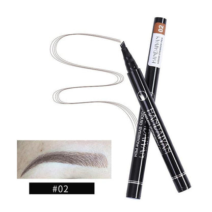 4-claw Waterproof Long Lasting Eyebrow Pen, 3 Counts/set Eyebrow Tint Eye Brow Styling Brush, Eye Brow Shading & Filling Pen, Makeup Tool for Women