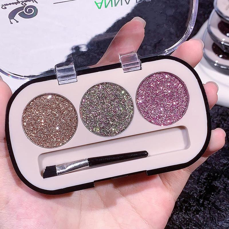 Glitter Eye Shadow Palette, 1 Count Shimmering Eye Shadow Makeup Products for All Styles and Occasions