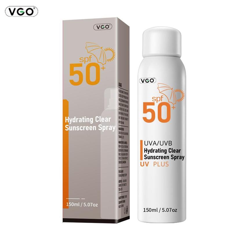 Hydrating Clear Sunscreen Spray  SPF50+++  Quick film-forming Lightweight and moisturizing Easy to spread Facial Skincare Case Radiance