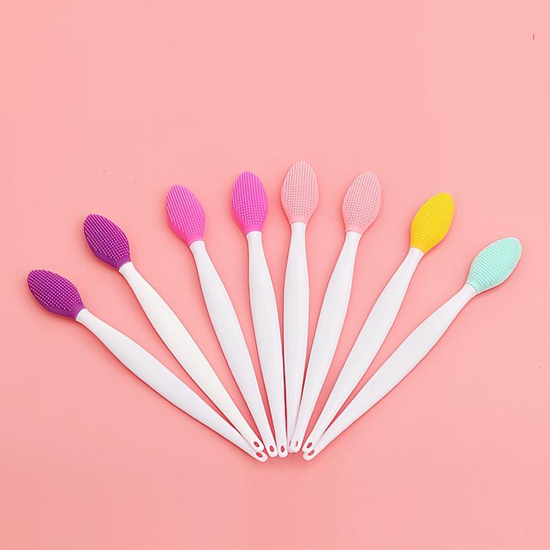 Random Color Silicone Nose Cleaning Brush, Double Sided Cleaning Beauty Tool, Easy to Clean, Soft Skincare Tool for Face & Body