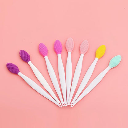 Random Color Silicone Nose Cleaning Brush, Double Sided Cleaning Beauty Tool, Easy to Clean, Soft Skincare Tool for Face & Body