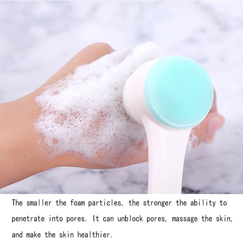 Manual Facial Cleansing Brush, Double Sided Face Wash Scrubber, Face Cleaning Brush, Dual Ended Facial Skin Massage Brushes, Makeup Products Skincare Products