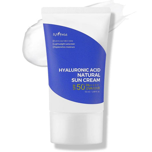 [Isntree] Hyaluronic Acid Natural Sun Cream 50ml, Evens out skin tone, Lightweight sunscreen, Replenishes moisture