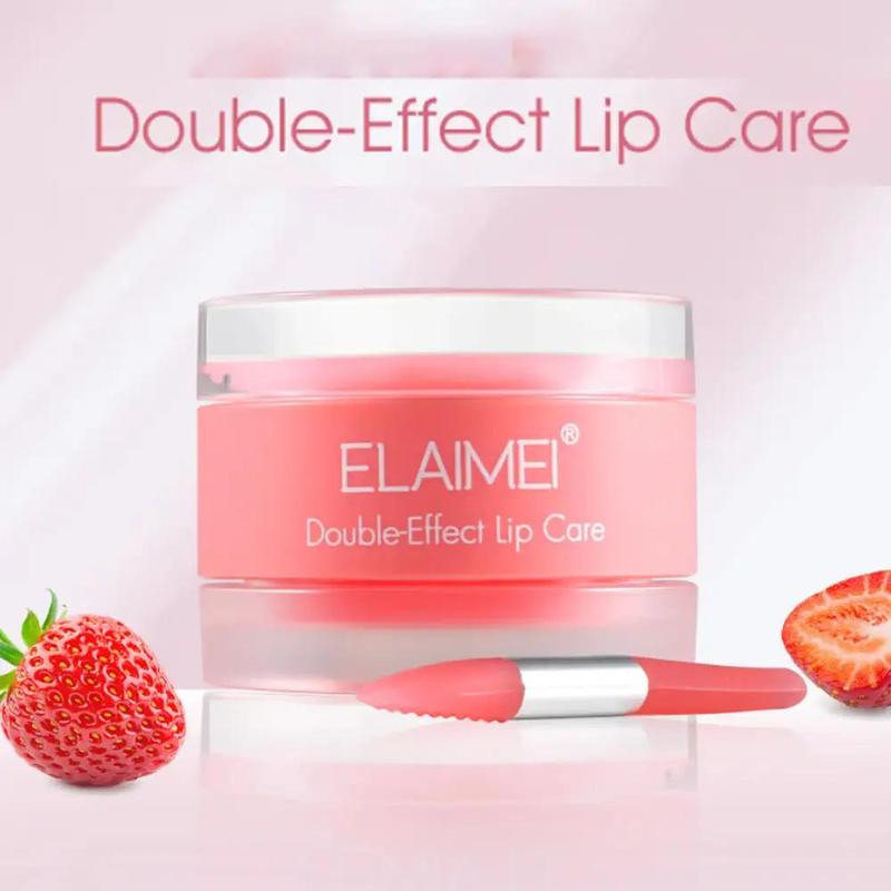 Strawberry Flavor Nourishing Lip Mask, 1 Box Moisturizing Lip Mask, Skin Care Cosmetics for Women & Girls