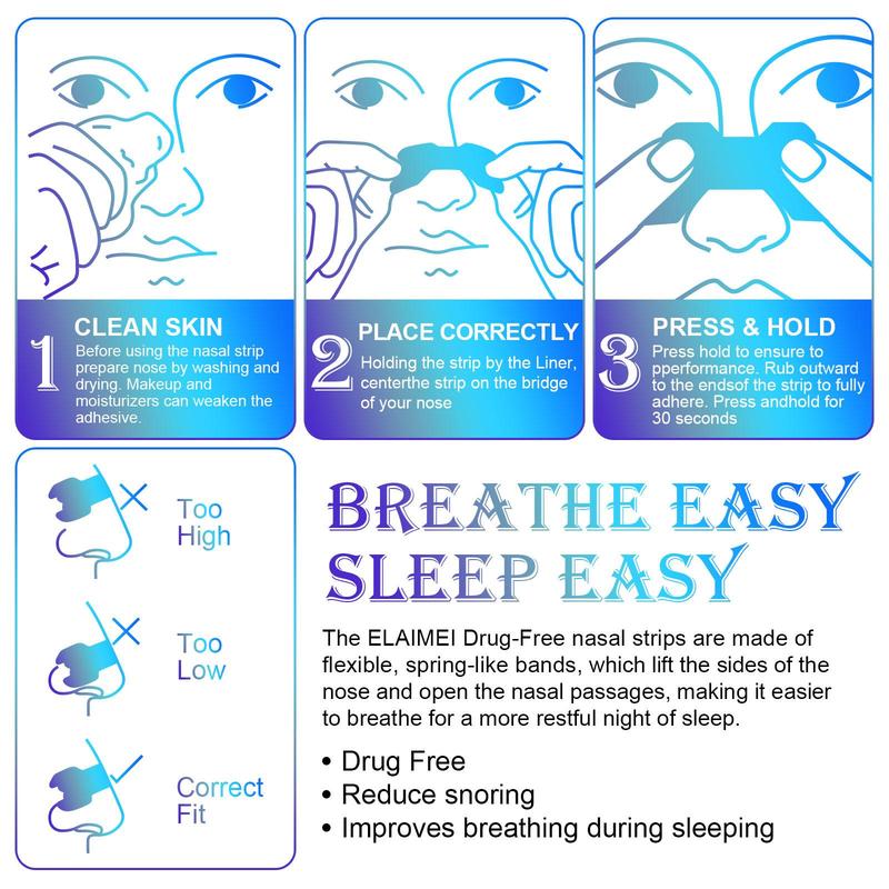 Nasal Strips, 80pcs/box Nasal Strips for Improving Sleep Quality, Nasal Congestion Relief Nose Patch, Personal Care Products for Women & Men