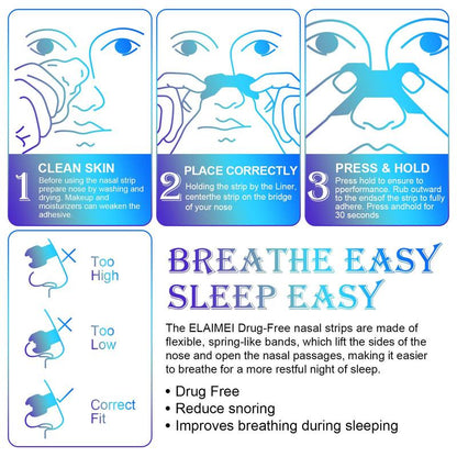 Nasal Strips, 80pcs/box Nasal Strips for Improving Sleep Quality, Nasal Congestion Relief Nose Patch, Personal Care Products for Women & Men