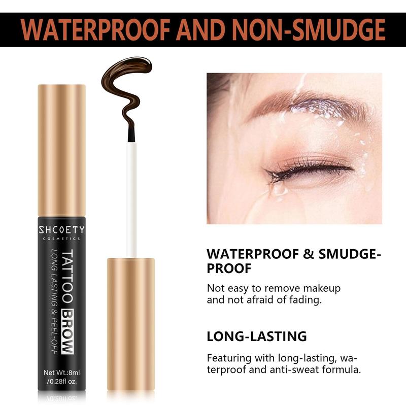 Long Lasting Peel Off Eyebrow Tinted Gel, 3 Counts/set Waterproof Smudge Proof  Eyebrow Coloring Gel, Brow Shading and Filling Gel, Eye Makeup Accessories