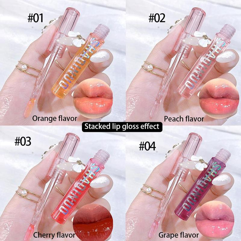 4pcs/set Hydrating Lip Oil, Glossy Lip Glaze Stick, Plumping Lip Oil Juicy Lipstick For All Occasions Makeup, Girls And Women