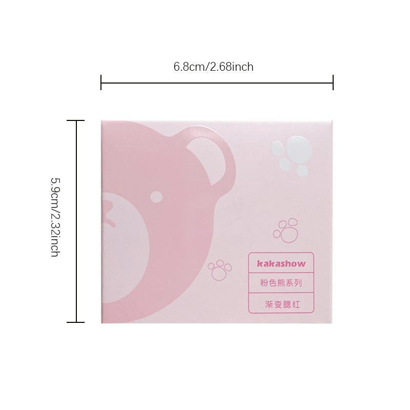 Gradient Blush Powder, Cute Bear Design Blush Palette, Facial Makeup Tools for Daily Use, Fine & Light Blush Palette, Gradient Design Facial Cosmetic