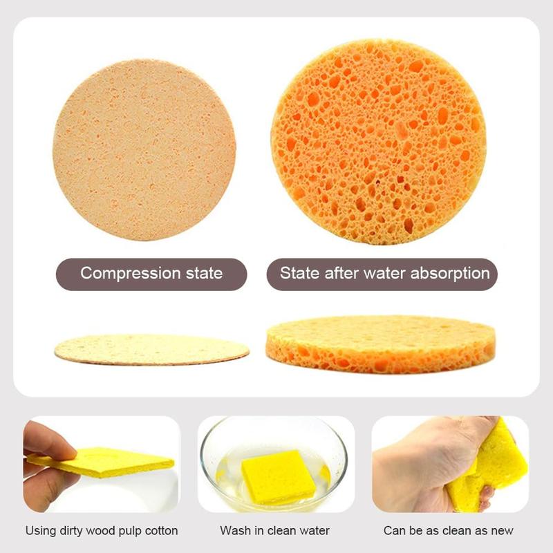 Compressed Facial Sponges, 24pcs Daily Cleansing & Gentle Exfoliating Facial Sponges, Makeup Remover Sponges, Facial Skin Care Tools for Women & Men, Comfort Hygiene Products