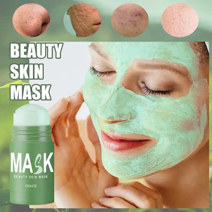 Green Tea Cleansing Face Mask Stick, 1 Count Pore ??Tightening Mask Stick, Facial Deep Purifying Skin Care Mask