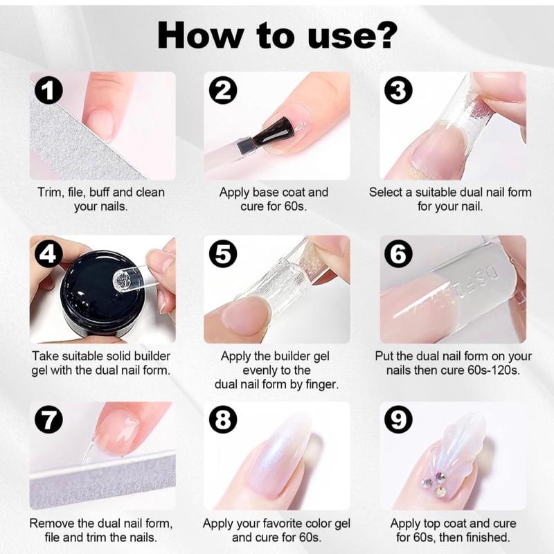 Solid Nail Glue Gel for Press On Nails Acrylic Manicure