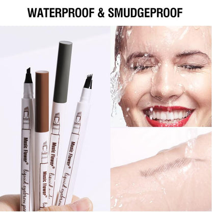 Eyebrow Makeup Pencil,Liquid Waterproof Brow Pen with Micro-Fork Tip Lightweight Color