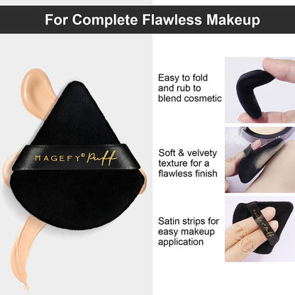 5pcs Triangle Powder Puff, Dry and Wet Use Makeup Puff for Makeup Blending & Facial Detailing, Great for Liquid Foundation, Concealer, Loose Powder