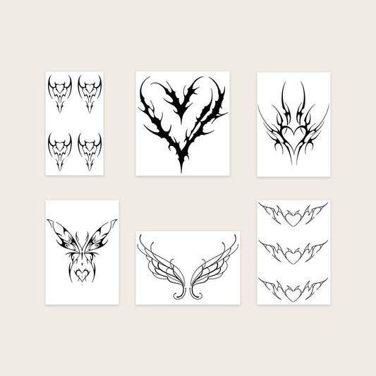 Temporary Tattoo Sticker, 6pcs Mixed Pattern Tattoo Sticker for Women & Men, Temporary Body Art for Festival, Party