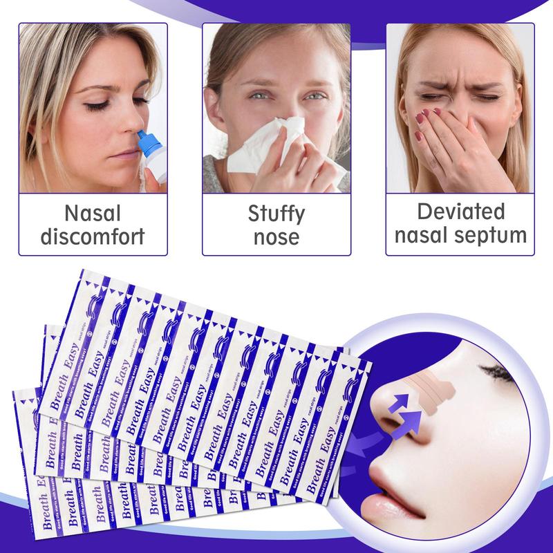 Nose Strips for Enhancing Breathing, 120pcs/box Nasal Strips for Snoring Relief, Drug-free Nose Strip for Men & Women