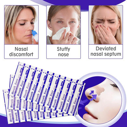 Nose Strips for Enhancing Breathing, 120pcs/box Nasal Strips for Snoring Relief, Drug-free Nose Strip for Men & Women