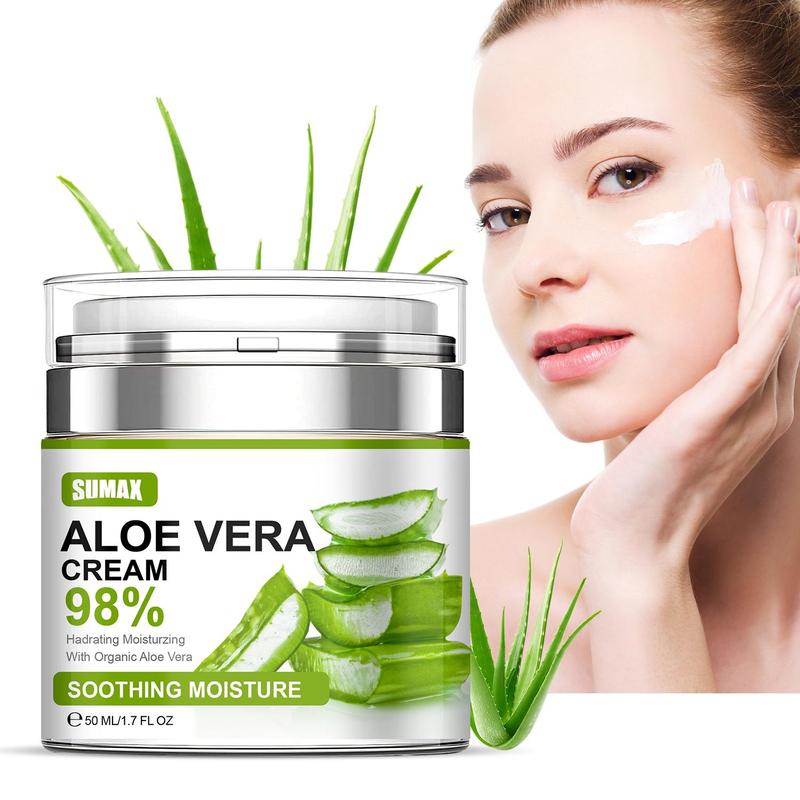 50ml Aloe Vera Moisturizing Cream, Hydrating Nourishing Skin Care Cream, Spring Deep Nourishing Comfort Skin Cream for All Skin Types, Summer Skin Care Products