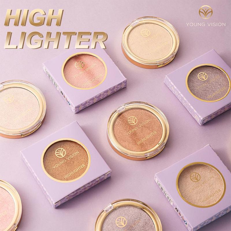 Shimmer Highlighter Powder, Long Lasting Pearly Makeup Powder, Facial Brightening Cosmetics, Facial Contouring Highlighter Powder for Daily & Party Makeup