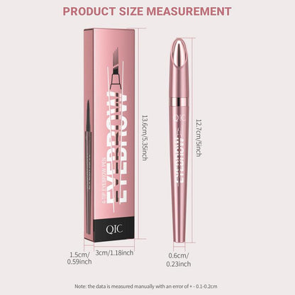 Waterproof Eyebrow Pencil, Long Lasting Eyebrow Liquid Pencil, Brow Styling Brush, Sweat Proof High Pigmented Brow Shading & Filling Pencil, Makeup Tool Easy To Apply