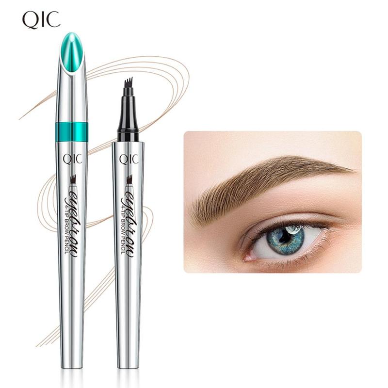 4 Fork Liquid Eyebrow Pencil, 1 Count Waterproof Long Lasting Brow Makeup Tool for Women, Professional Daily Makeup Accessories