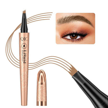 Eyebrow Pencil with Micro-fork Tip Applicator, Long Lasting Eyebrow Pencil, Brow Styling Brush, Eye Brow Makeup Tool, Makeup Accessories