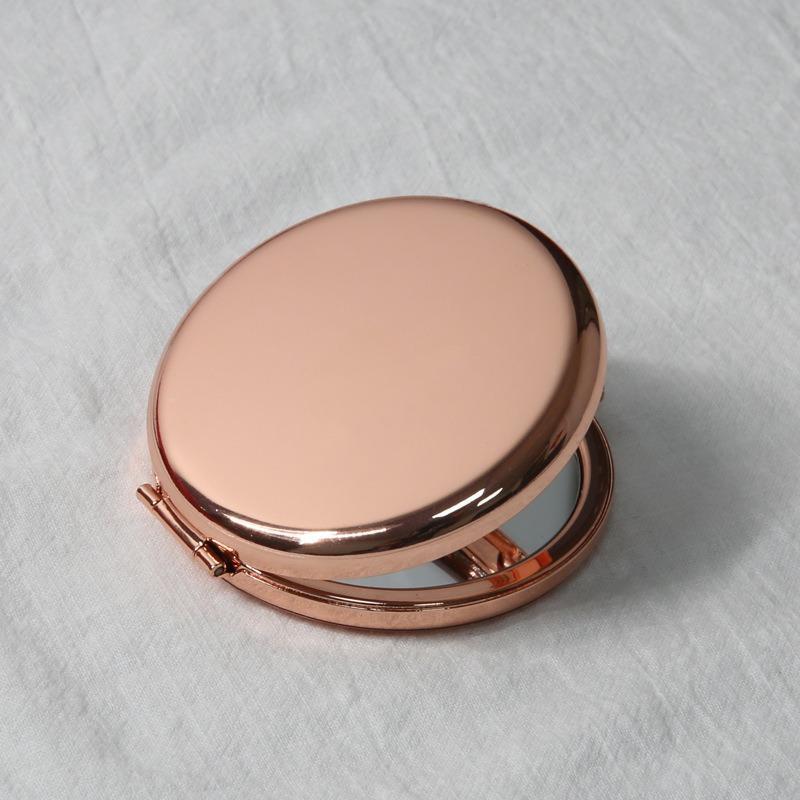 Portable Mini Round Makeup Mirror, 1 Count Double Sided Pocket Mirror, Travel Mirror, Portable Cosmetic Tool For Outing, Daily Use