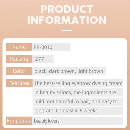 1 Box Natural Eyebrow Dye, Waterproof Quick Dry Eyebrow Coloring Cream, Makeup Tool For Women