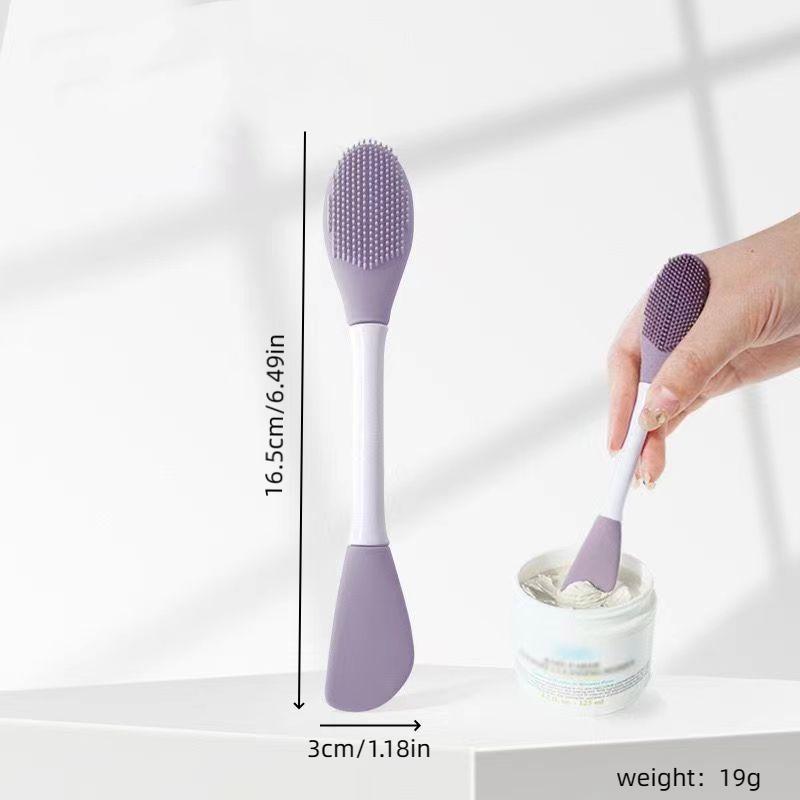 Silicone Facial Mask Brush, 1 Count Double-ended Face Mask Applicator, Facial Skin Care Tool