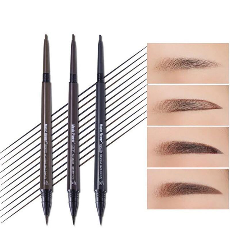 2 in 1 Double-ended Eyebrow Pencil, 1 Count 1.5mm Minuteness Eyebrow Pencil, Waterproof 24 Hours Long-lasting Eyebrow Pencil