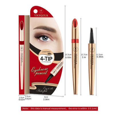 Liquid Eyebrow Pencil, 1 Count Waterproof Long Lasting Eyebrow Makeup Product With Micro Fork Tip For Natural Look