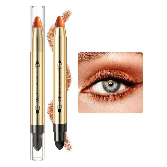 2 in 1 Double-ended Eyeshadow Stick, 1 Count Long Lasting Shimmering Eyeshadow Stick, High Pigmented Eye Shadow Stick, Glittering Brightening Highlighting Pen, Eye Makeup Tool