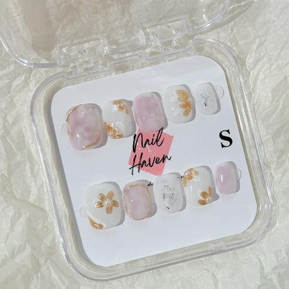 NailHaven| handpainted cute designs | short nails | acrylic press-on| fake nails |Handmade | high quality Press on nails 10 pcs|reusable nails|nail art|nail charm|handmade press ons|u a sacri lic as