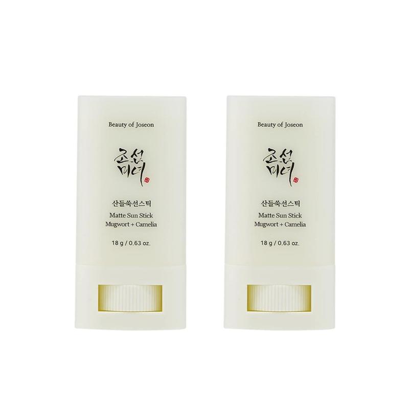 [Beauty of Joseon] Matte Sun Stick Duo: Mugwort + Camilia 18ml, Long-Lasting UV Protection & Hydrating, Matte Finish