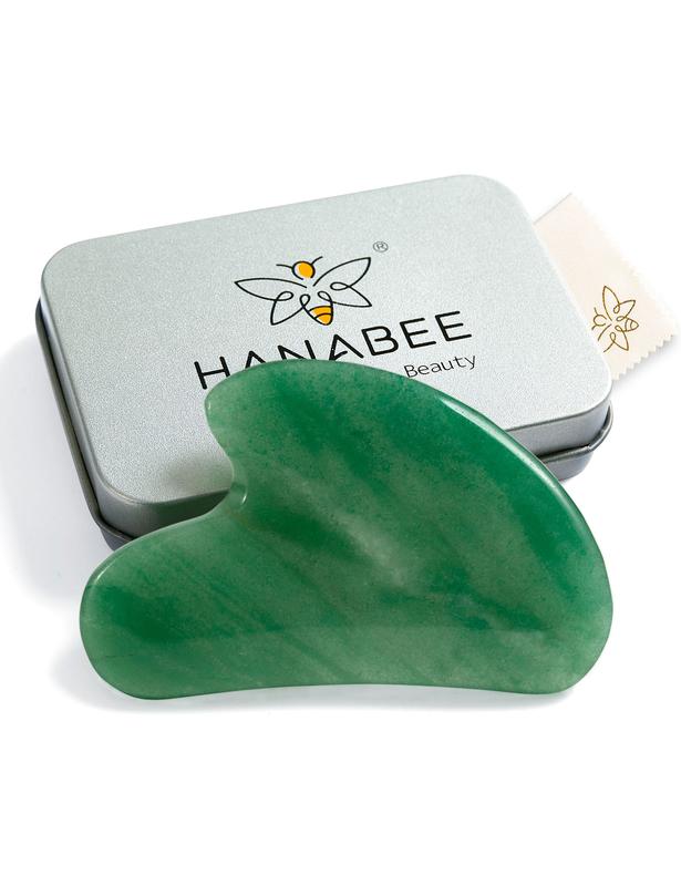 HANABEE Gua Sha Tool Rose Quartz, Guasha Tool for Face, Gua Sha Massage Tool, Beauty Face Massager, Eye Massager, Double Chin Reducer, Lymphatic Drainage, Face Lift, Guasha Facial Tool Skincare Comfort