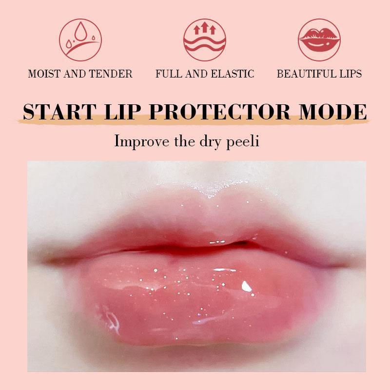 Peach Lip Glaze, Moisturizing Lip Oil Stick, Hydrating Lip Care Lipstick, Lip Moisturizer for Women & Girls, Lip Cosmetic for Gift