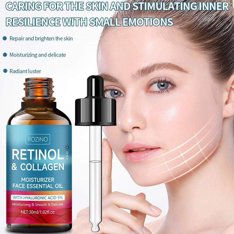 Retinol & Collagen Face Moisturizing Essential Oil, Hydrating Skin Care Oil, Nourishing Face Essence for Day & Night Use, Comfort Skincare Products